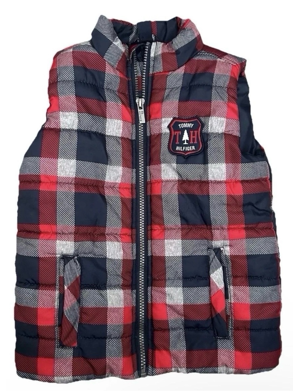 Tommy Hilfiger Toddler Boy Plaid Puffer Vest Size 4T